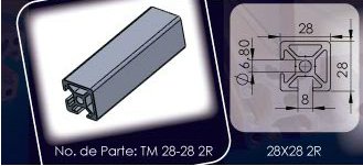 Perfil 28x28 2R