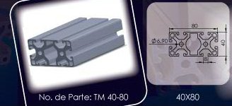 Perfiles 40 x 80